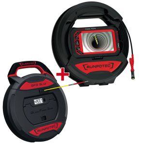 RC3 Câmara de Inspeção digital 15mt + GF3 Fibra de Vidro Ø3mm com contador digital 30mt