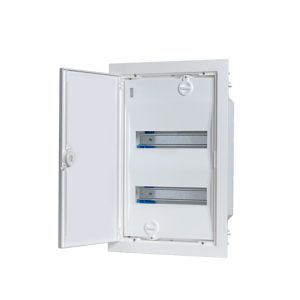 Quadro Embutir 2 filas 28 modulos c/porta opaca