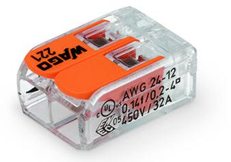 Ligadores WAGO 2×0,5-4mm 221-412 (CAIXA 100 UNIDADES) - Image 3
