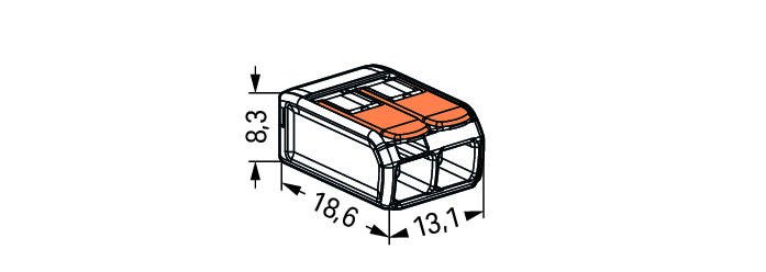 Ligadores WAGO 2×0,5-4mm 221-412 (CAIXA 100 UNIDADES) - Image 2