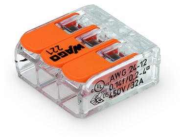Ligadores WAGO 3×0,5-4mm 221-413 (CAIXA 50 UNIDADES) - Image 3