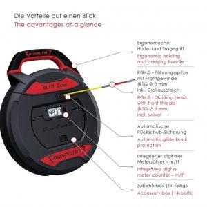 Guia Fibra de Vidro SLIM GF3 Ø3mm Com Contador