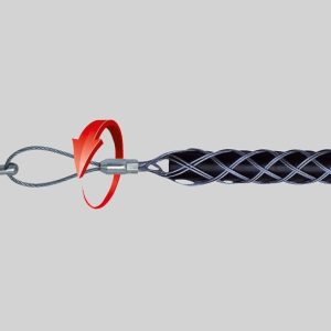 Malha puxa cabos com laço e rosa RTG6