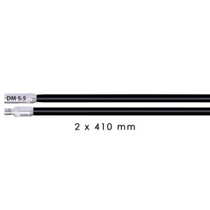 RUNPOSTICKS Preto, rigidez média Ø5,5mm 2pcs x 410mm